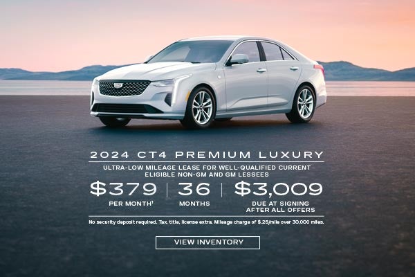 2024 CT4 Premium Luxury. Ultra-low mileage lease for well-qualified current eligible Non-GM and G...